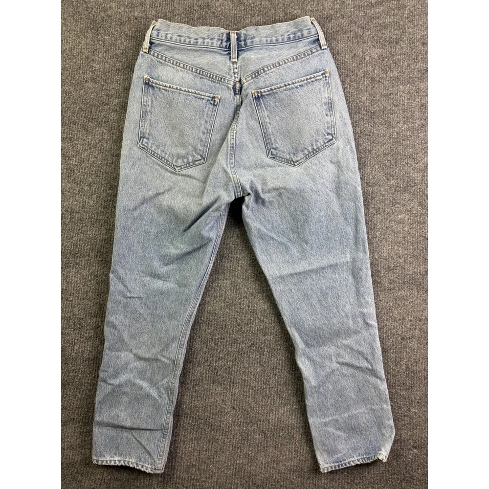 AGOLDE Straight Leg Jeans Womens 27 Light Wash High Rise Button Fly‎ Denim